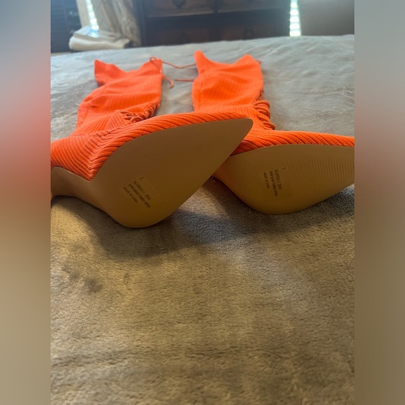 EGO sky high Orange heeled boots - Picture 7 of 7